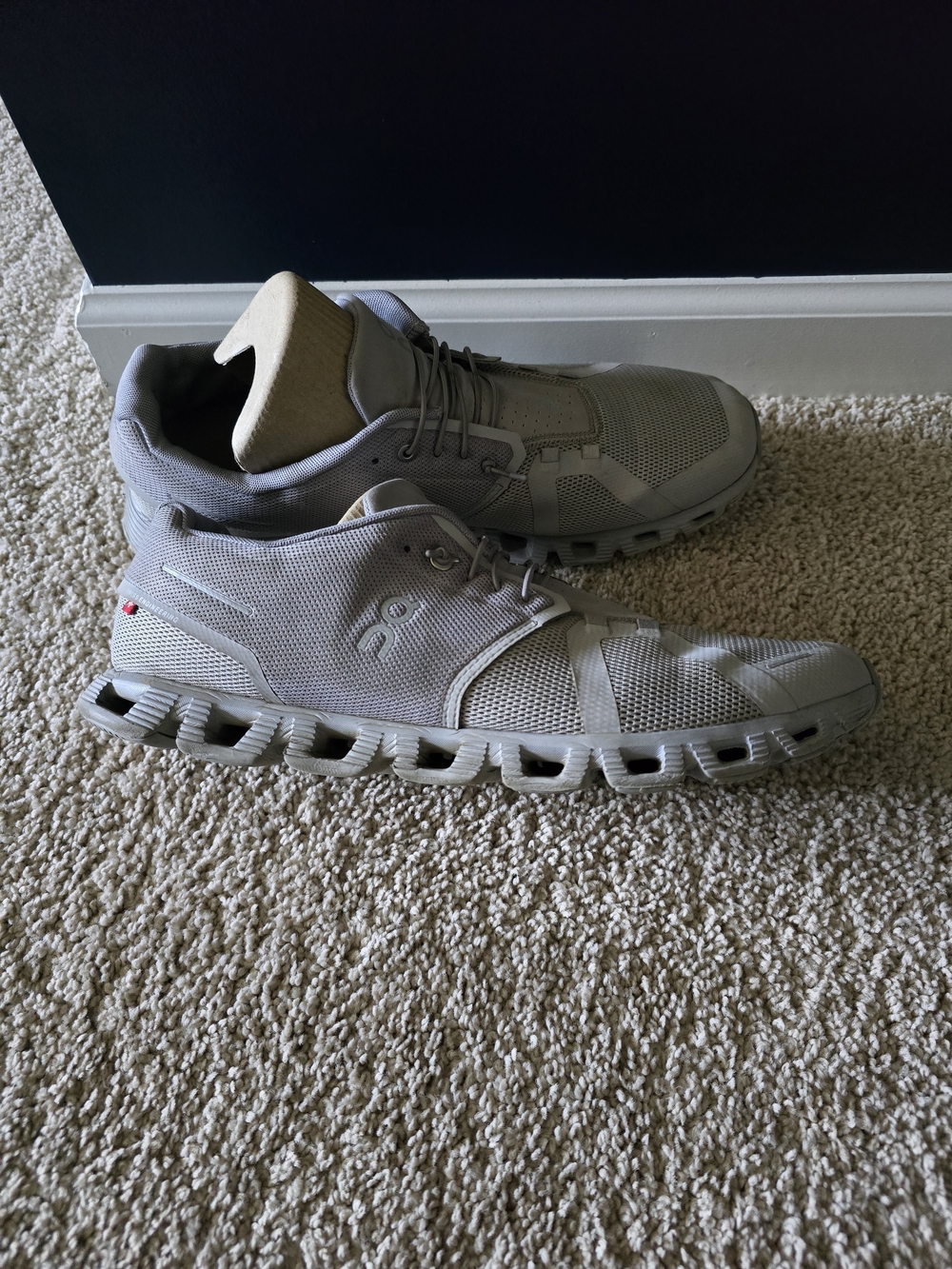 On Running Men’s Cloud Athletic Shoes in Light Gray